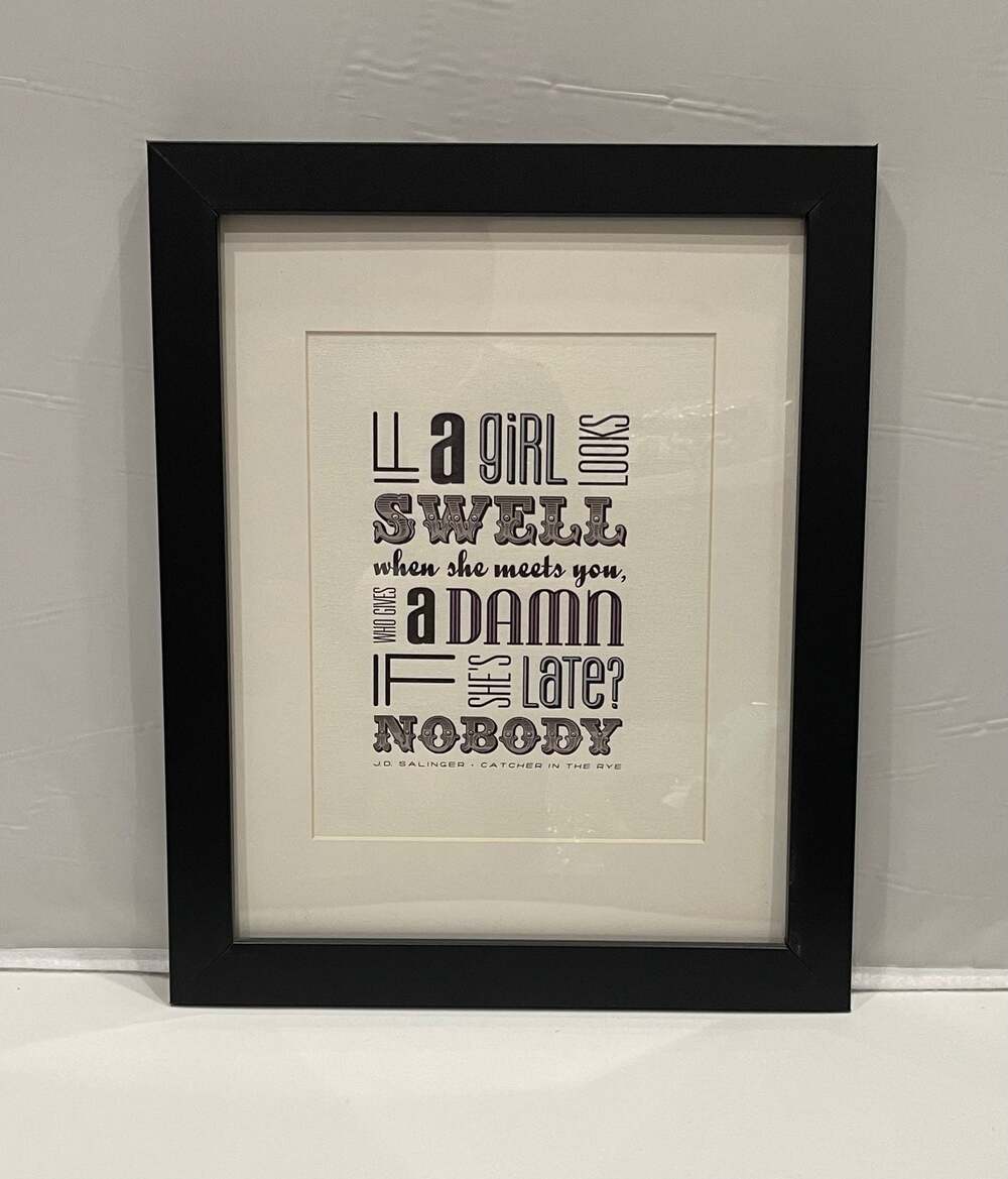 Girl Looks Swell II Framed Art by Megan Romo, Black Frame, 13 x 16